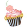 Rhinestone Cherry Cupcake