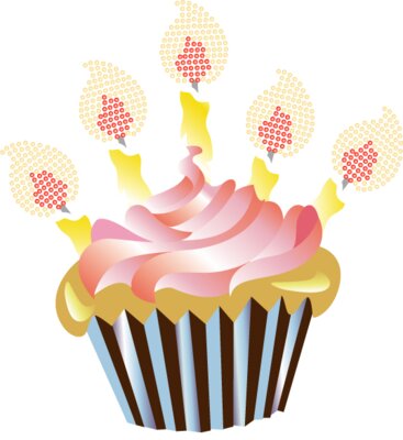Rhinestone Candles Cupcake