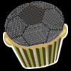 Rhinestone Football Cupcake